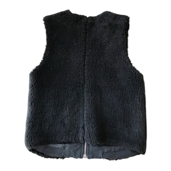 MADEWELL Faux Sherpa Zip Vest in Classic Black Size Medium — Closet Staple!!! - Picture 4 of 10